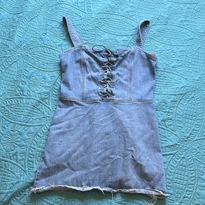 REFORMATION DENIM MINI DRESS